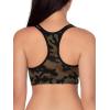 Fruit of the Loom Women’s Spaghetti Strap Cotton Sports Bra – All-Day Comfort & Easy Movement(Petite Modern Camoflage/White/Black)