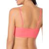 Fruit of the Loom Women’s Spaghetti Strap Cotton Sports Bra – All-Day Comfort & Easy Movement(Popsicle Pink/White/Black Hue)