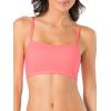 Fruit of the Loom Women’s Spaghetti Strap Cotton Sports Bra – All-Day Comfort & Easy Movement(Popsicle Pink/White/Black Hue)