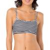 Fruit of the Loom Women’s Spaghetti Strap Cotton Sports Bra – All-Day Comfort & Easy Movement(Skinny Stripe/Black Hue/Red Hot)