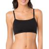 Fruit of the Loom Women’s Spaghetti Strap Cotton Sports Bra – All-Day Comfort & Easy Movement(Skinny Stripe/Black Hue/Red Hot)