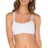 Fruit of the Loom Women’s Spaghetti Strap Cotton Sports Bra – All-Day Comfort & Easy Movement(Skinny Stripe/White/Blushing Rose)