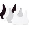 Fruit of the Loom Women’s Built Up Tank Style Sports Bra Value Pack(Black/Wht/Wht/Heather Grey)