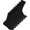 Fruit of the Loom Womens Everyday Basics Socks, Breathable with Half Cushion (Multi-Packs)(Crew – 8 Pack – Black)