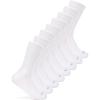 Fruit of the Loom Womens Everyday Basics Socks, Breathable with Half Cushion (Multi-Packs)(Crew – 8 Pack – White)