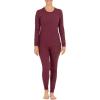 Fruit of the Loom Women’s Micro Waffle Premium Thermal Set(Merlot Heather)