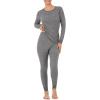 Fruit of the Loom Women’s Micro Waffle Premium Thermal Set(Smoke Heather)