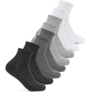 Fruit of the Loom Womens Everyday Basics Socks, Breathable with Half Cushion (Multi-Packs)(Ankle – 8 Pack – Assorted)