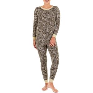 Fruit of the Loom Women’s Micro Waffle Premium Thermal Set(Animal Print)