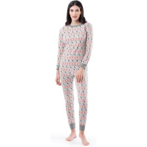 Fruit of the Loom Women’s Micro Waffle Premium Thermal Set(Fair Isle White)