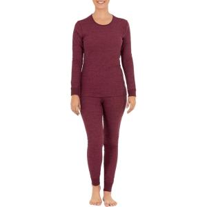 Fruit of the Loom Women’s Micro Waffle Premium Thermal Set(Merlot Heather)