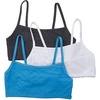 Fruit of the Loom Women’s Spaghetti Strap Cotton Sports Bra – All-Day Comfort & Easy Movement(Charheatherwhtislazure)