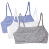 Fruit of the Loom Women’s Spaghetti Strap Cotton Sports Bra – All-Day Comfort & Easy Movement(Charheatherwhtislazure)