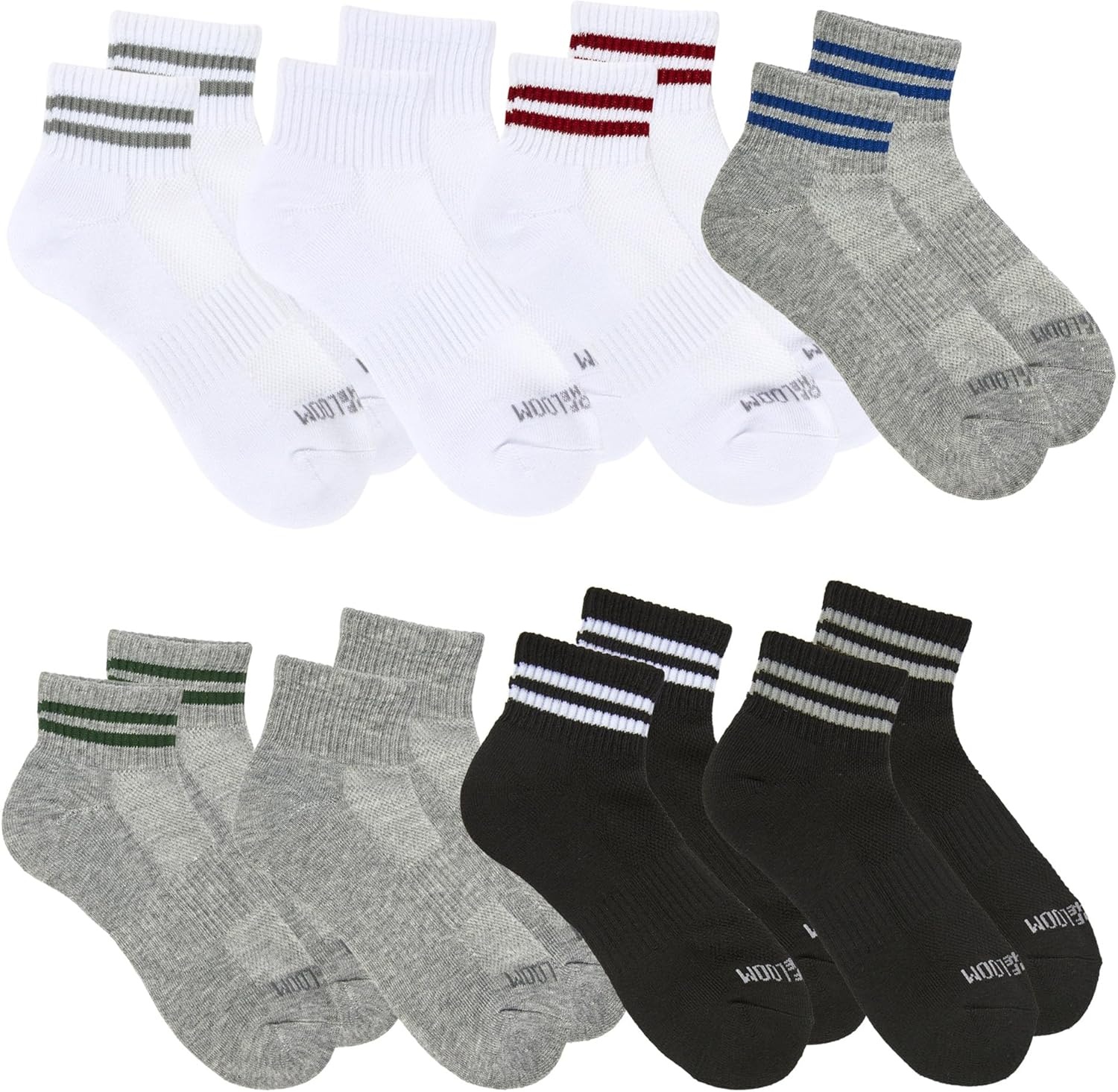 image:imageFruit of the Loom Boys Coolzone Socks Breathable with Half Cushion MultiPacksAnkle 8 Pack Assorted