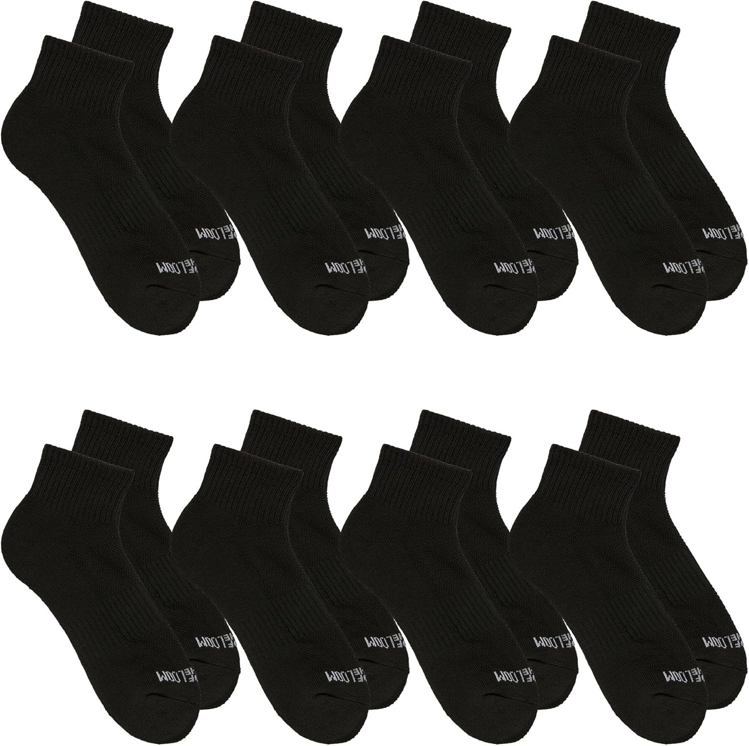 image:imageFruit of the Loom Boys Coolzone Socks Breathable with Half Cushion MultiPacksAnkle 8 Pack Black