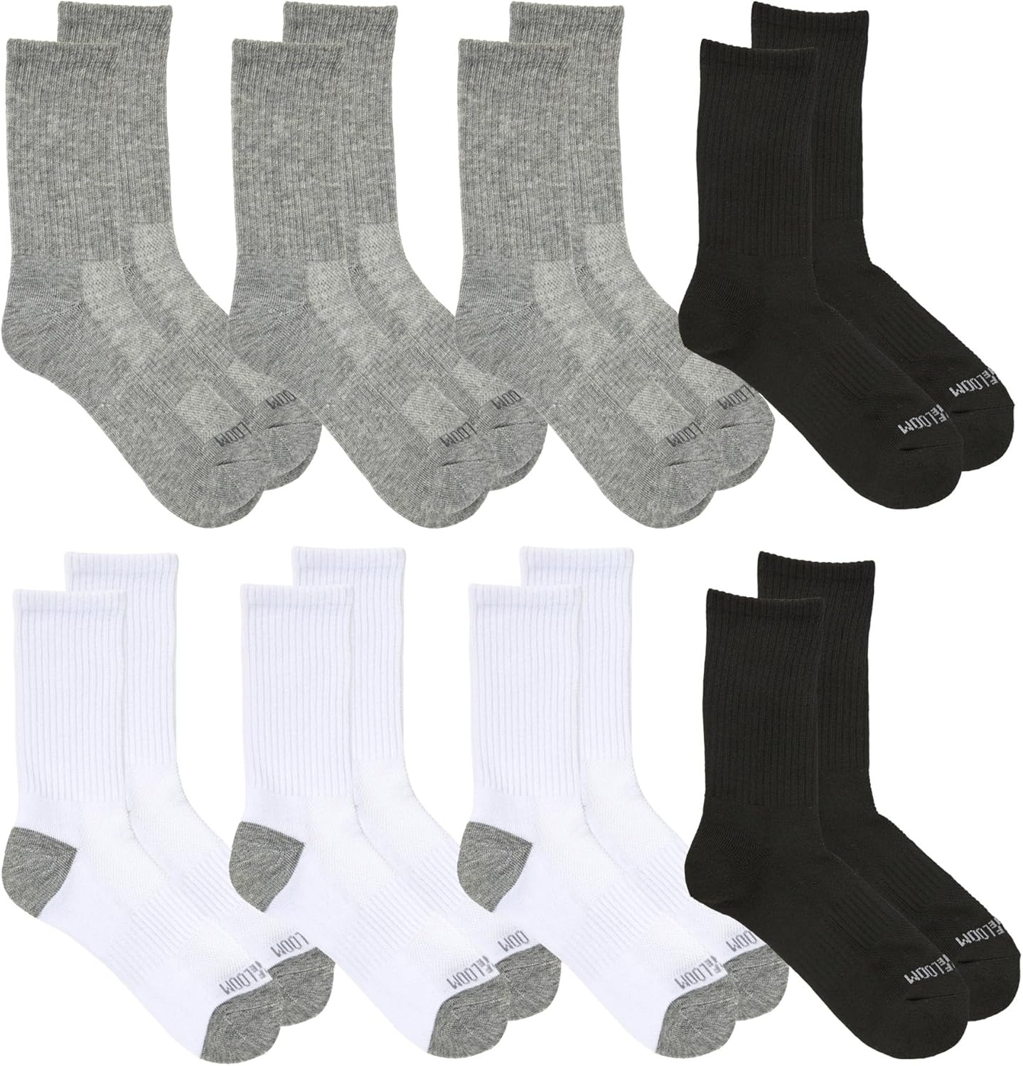 image:imageFruit of the Loom Boys Coolzone Socks Breathable with Half Cushion MultiPacksCrew 8 Pack Assorted