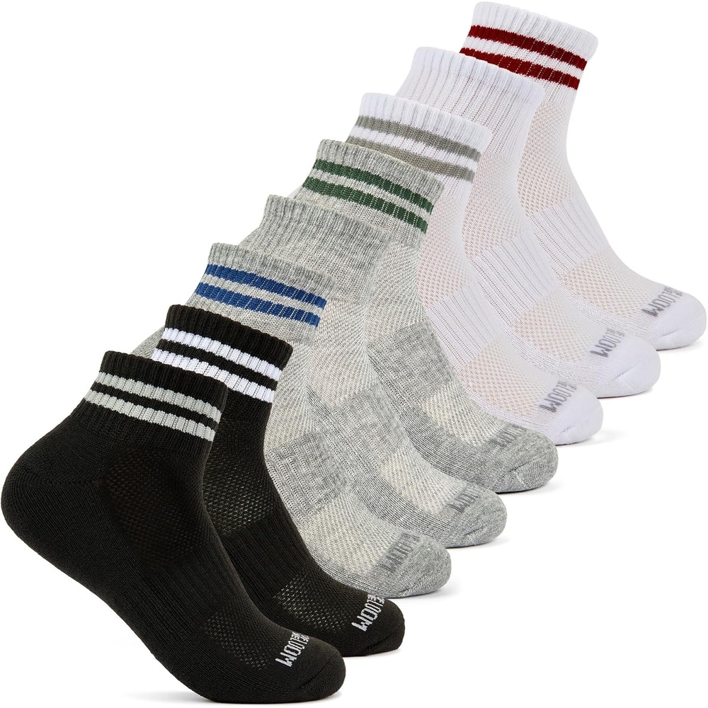 image:imageFruit of the Loom Boys Coolzone Socks Breathable with Half Cushion MultiPacksAnkle 8 Pack Assorted