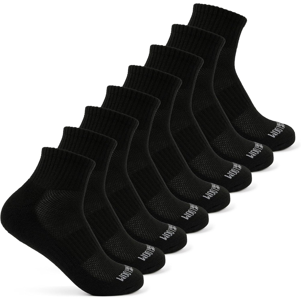 image:imageFruit of the Loom Boys Coolzone Socks Breathable with Half Cushion MultiPacksAnkle 8 Pack Black