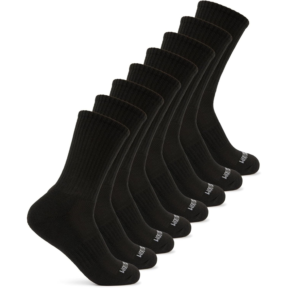 image:imageFruit of the Loom Boys Coolzone Socks Breathable with Half Cushion MultiPacksCrew 8 Pack Black