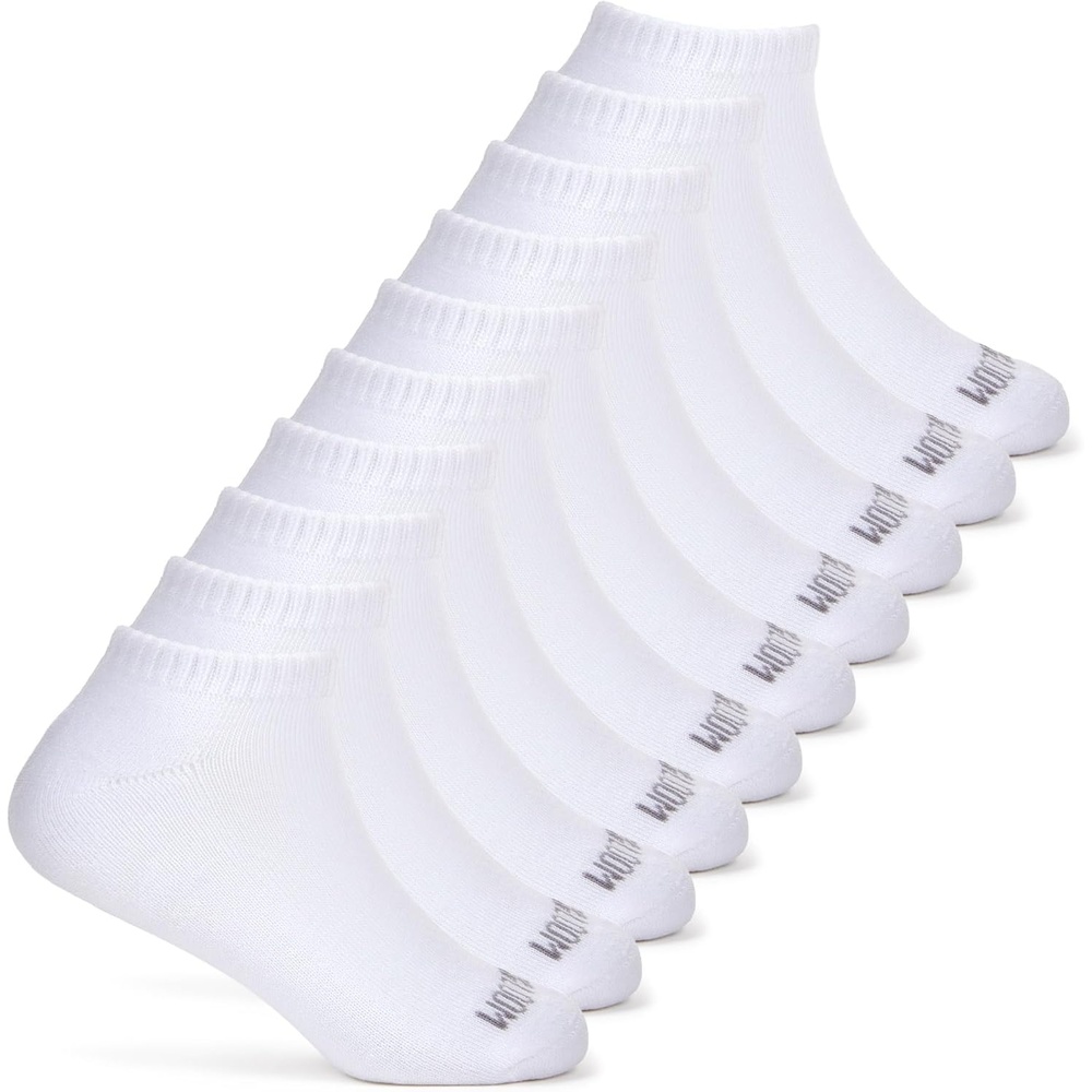 image:imageFruit of the Loom Girls Everyday Essential Soft Cushion SocksNo Show 10 Pack White