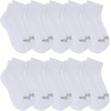 Fruit of the Loom Girl’s Everyday Essential Soft Cushion Socks(Ankle – 10 Pack – White)
