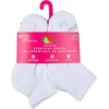 Fruit of the Loom Girl’s Everyday Essential Soft Cushion Socks(Ankle – 10 Pack – White)