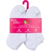 Fruit of the Loom Girl’s Everyday Essential Soft Cushion Socks(No Show – 10 Pack – White)
