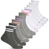 Fruit of the Loom Girl’s Everyday Essential Soft Cushion Socks(Ankle – 10 Pack – Assorted)