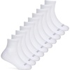 Fruit of the Loom Girl’s Everyday Essential Soft Cushion Socks(Ankle – 10 Pack – White)