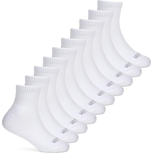 Fruit of the Loom Girl’s Everyday Essential Soft Cushion Socks(Ankle – 10 Pack – White)