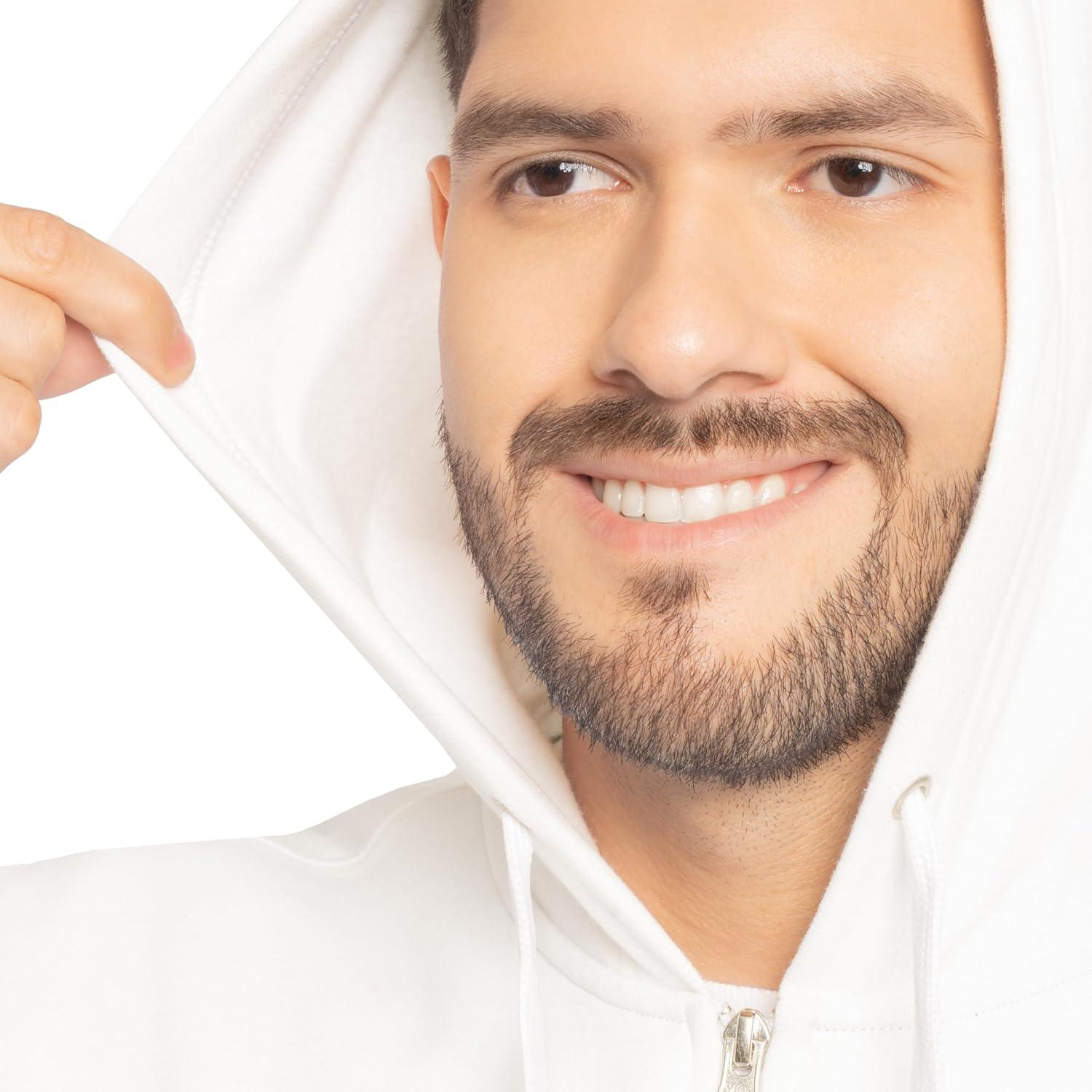 imageFruit of The Loom Sweats Capuche en Polaire Eversoft pour Homme Fermeture clair intgrale Blanc M