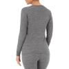 Fruit of the Loom Micro Waffle Premium Thermal Crew Top Haut de Pijama Femme(Bruyère Fumée)