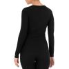 Fruit of the Loom Micro Waffle Premium Thermal Crew Top Haut de Pijama Femme(Noir/Noir)