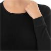 Fruit of the Loom Micro Waffle Premium Thermal Crew Top Haut de Pijama Femme(Noir/Noir)