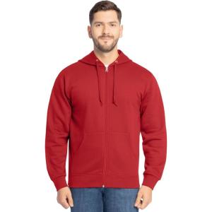 Fruit of The Loom Sweats à Capuche en Polaire Eversoft pour Homme, Rouge, S