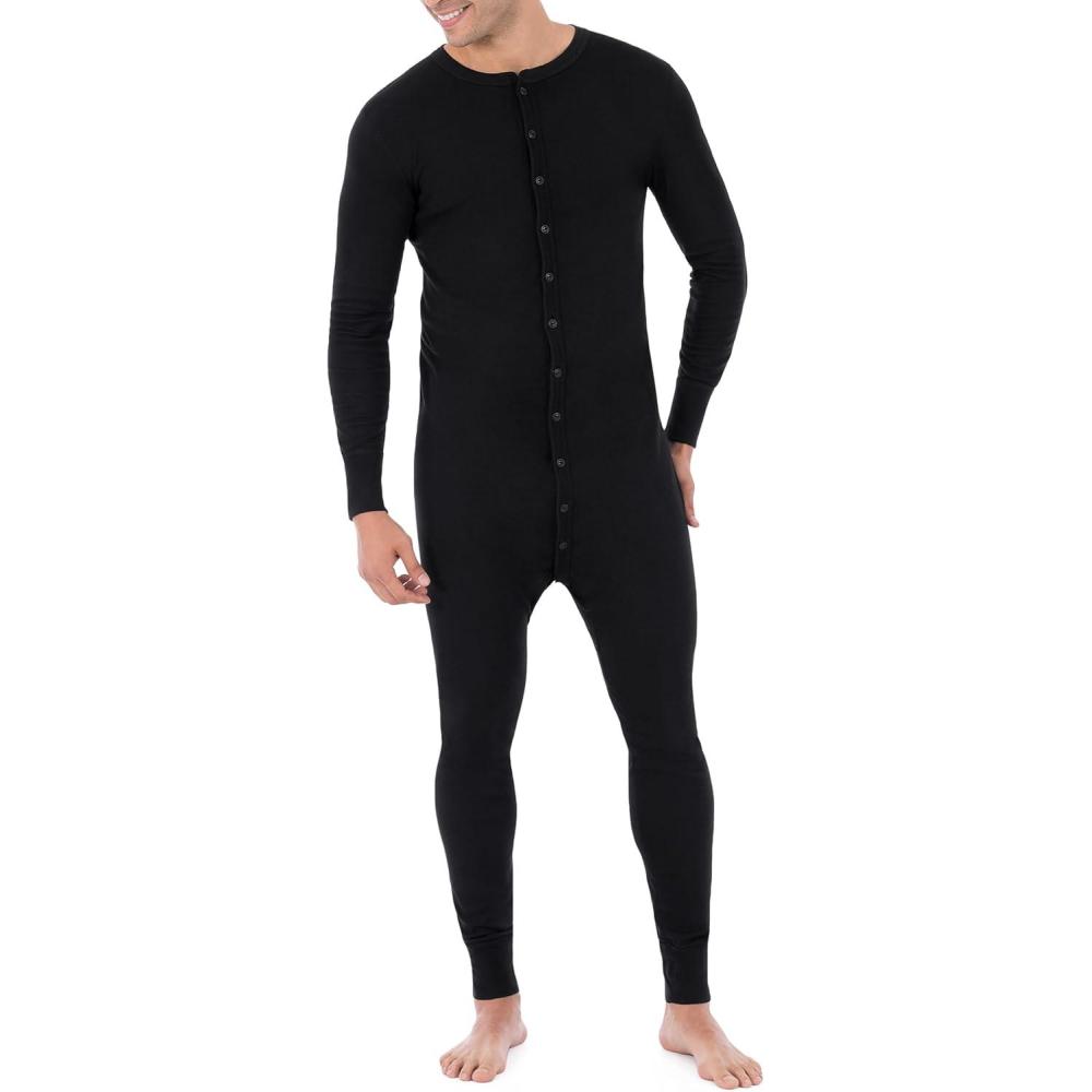 imageFruit of the Loom Combinaison Thermique de Qualit Suprieure Bas de pyjama HommeNoir