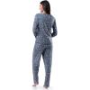 Fruit of The Loom Long Sleeve Tee and Pant 2 Piece Sleep Set Ensemble de Pijama Femme(Imprimé Floral)
