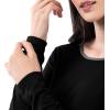 Fruit of The Loom Long Sleeve Tee and Pant 2 Piece Sleep Set Ensemble de Pijama Femme(Le Noir)