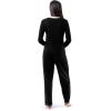 Fruit of The Loom Long Sleeve Tee and Pant 2 Piece Sleep Set Ensemble de Pijama Femme(Le Noir)