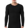 Fruit of The Loom Long Sleeve Tee and Pant 2 Piece Sleep Set Ensemble de Pijama Femme(Light Grey Heather/Black Soot)