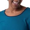 Fruit of The Loom Long Sleeve Tee and Pant 2 Piece Sleep Set Ensemble de Pijama Femme(Mer Sombre)