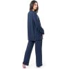 Fruit of The Loom Women&rsquo;s Breathable Tank Top, Pant, and Cardigan Sleep Set, Midnight Blue, X-Large