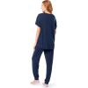 Fruit of the Loom Breathable Short Sleeve Top and Jogger Pant Sleep Pajama Set Ensemble de Pijama Femme(Bleu Minuit)