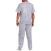 Fruit of the Loom Ensemble Pyjama À Manches Longues en Tissu Large Ensemble de Pijama Homme(Motif À Carreaux Bleu Marine)
