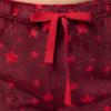 Fruit of the Loom Sueded Jersey Crew Top and Fleece Pant Sleep Set Ensemble de Pijama Femme(Rouge/Ciel Étoilé)