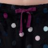 Fruit of the Loom Sueded Jersey Crew Top and Fleece Pant Sleep Set Ensemble de Pijama Femme(Royal Berry/Multi Dots)
