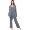 Fruit of The Loom Women&rsquo;s Breathable Tank Top, Pant, and Cardigan Sleep Set, Floral Print, 3X