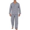 Fruit of the Loom Ensemble Pyjama À Manches Longues en Tissu Large Ensemble de Pijama Homme(Bleu Marine)