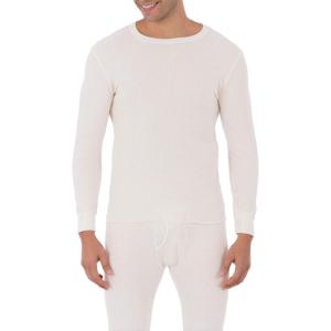 Fruit of The Loom Long Sleeve Tee and Pant 2 Piece Sleep Set Ensemble de Pijama Femme(Naturel)