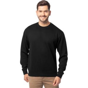 Fruit of The Loom Men&rsquo;s Eversoft Fleece Sweatshirts & Hoodies, Sweatshirt-Black, 4X-Large